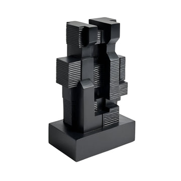 Black Block Sculpture - Mahogany