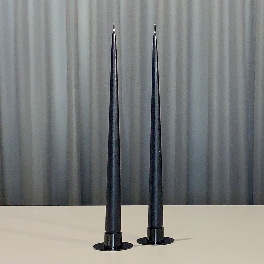 Candle Black Taper Candle 13" - pair