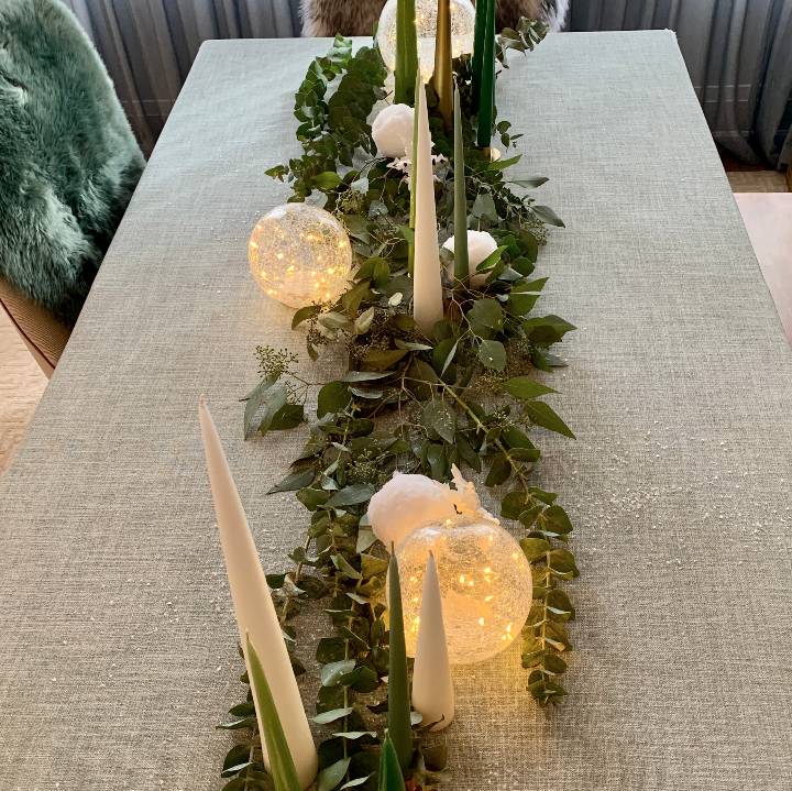 Fringed Heather Linen Tablecloth - 15 colours