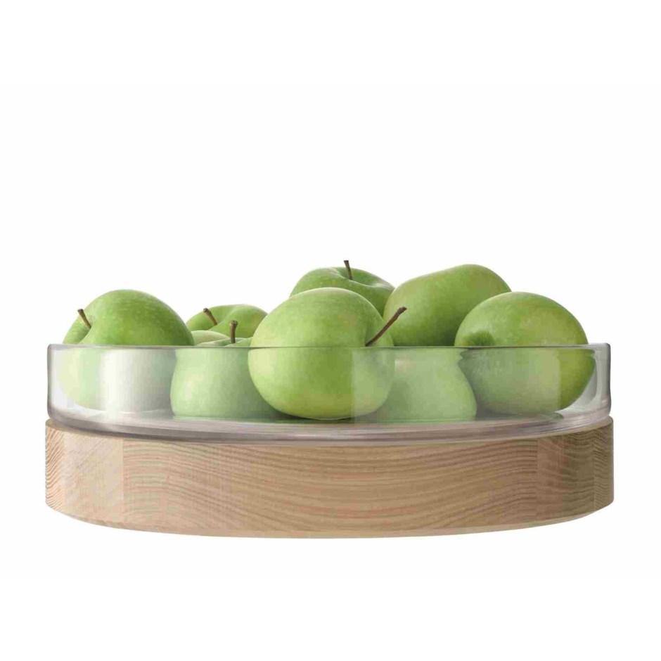 Lotta Glass Bowl with Ash Base