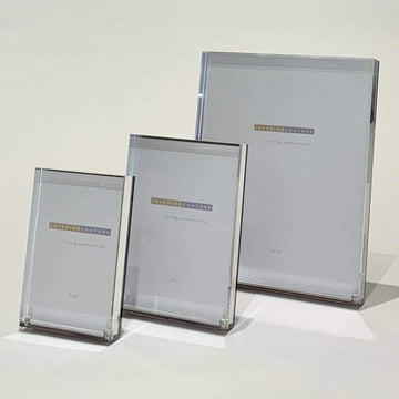 Frame Clear Acrylic and Silver Portrait Frame