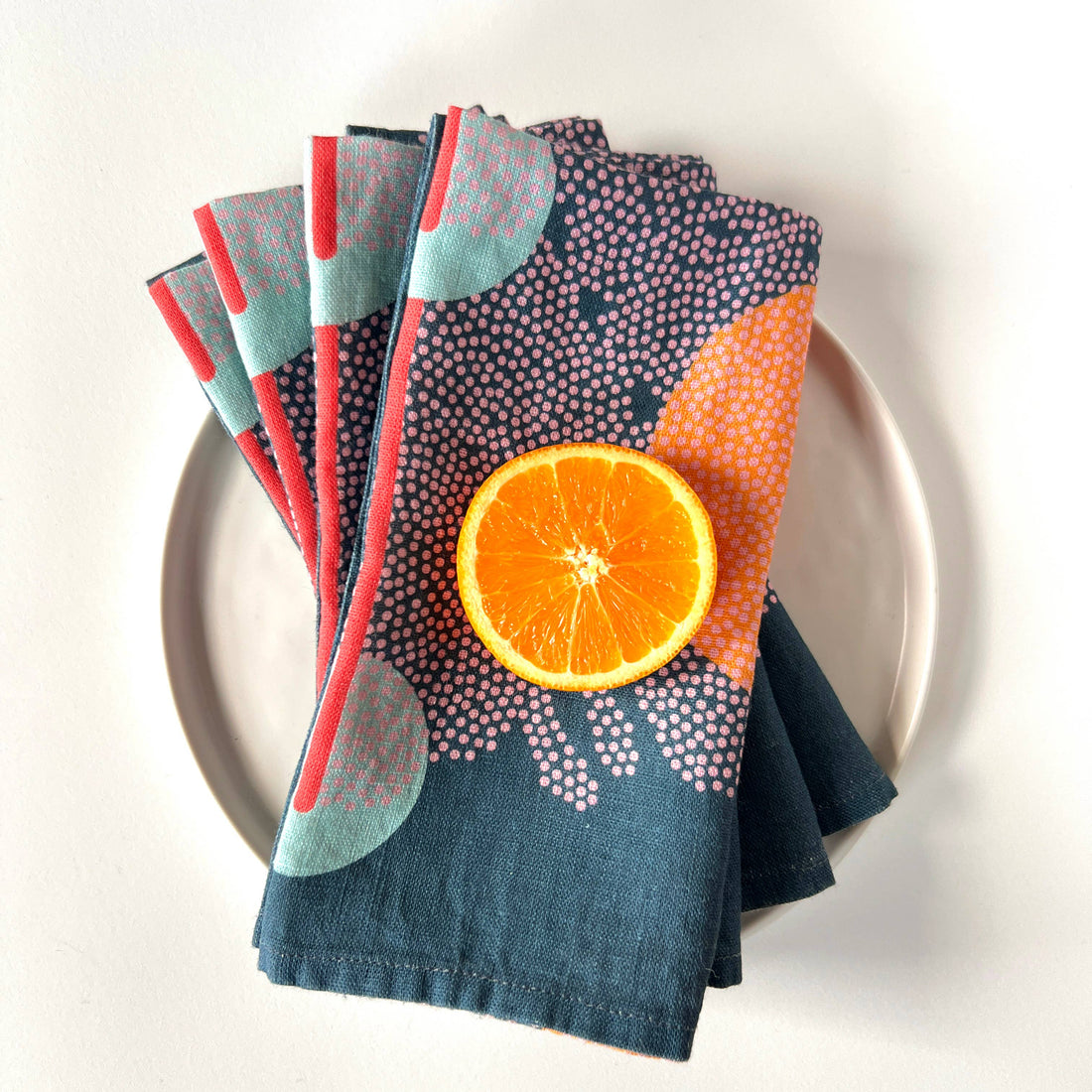 Blue Cascade Linen Napkin - set of 4
