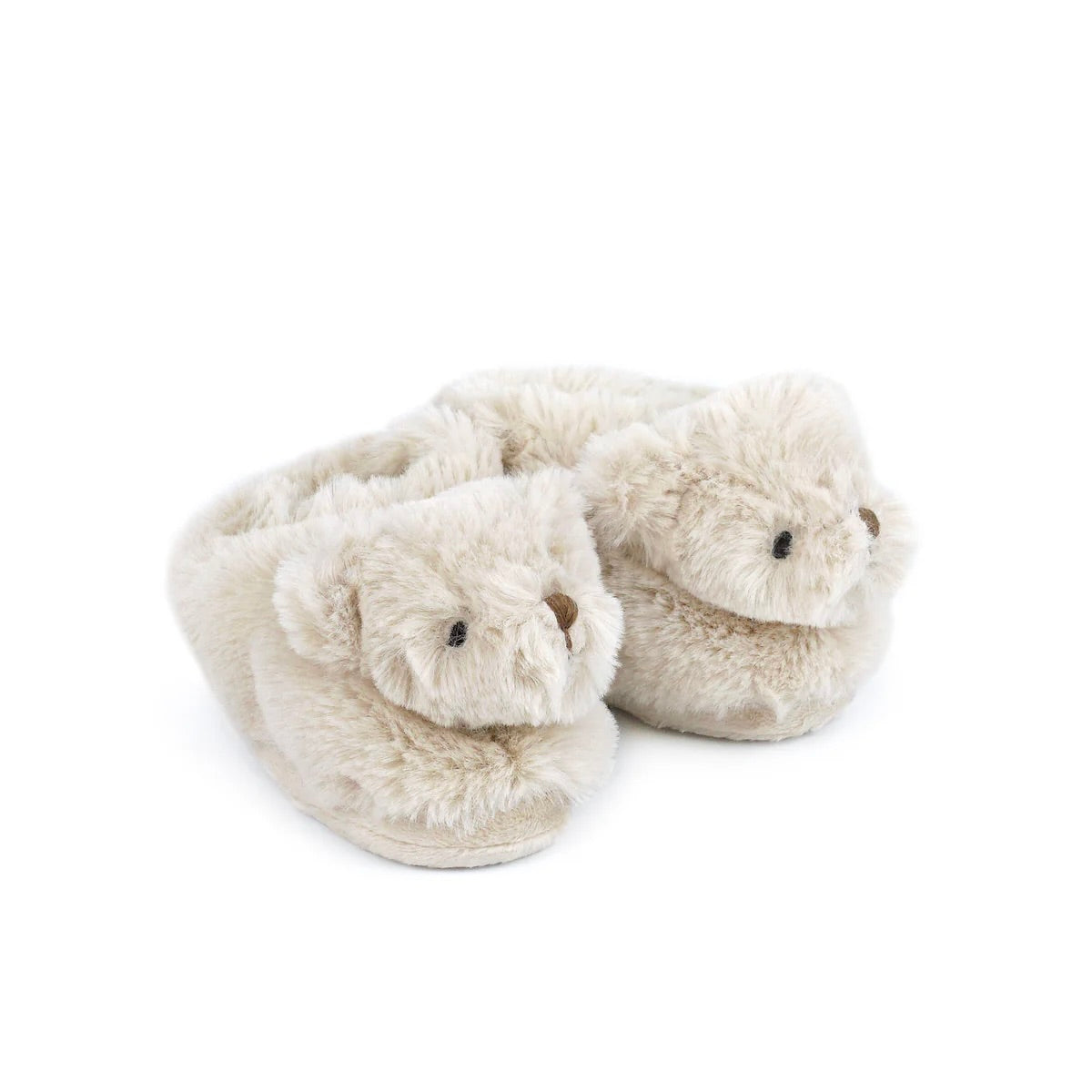 Tan Bear Baby Booties