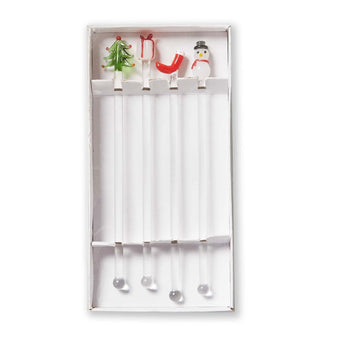 Holiday Cheer Swizzle Sticks - set of 4