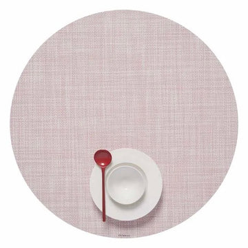 Blush Mini Basketweave Round Placemat by Chilewich