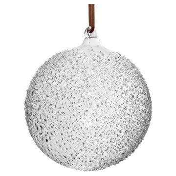 Iced Glass Ball Ornament