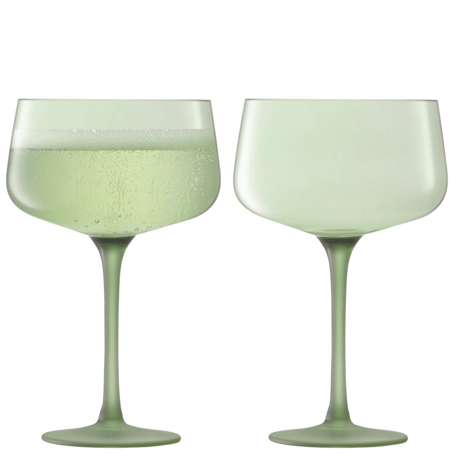 Moss Arc Contrast Cocktail Saucer - set of 2