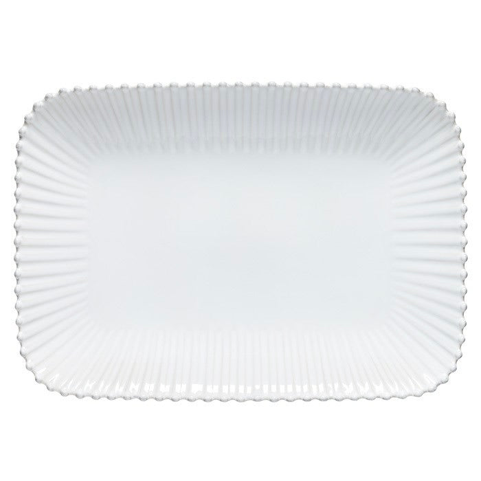 White Pearl Rectangular Platter - large