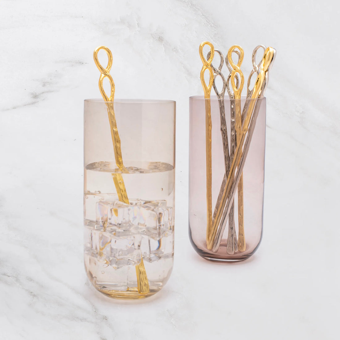 Infinity Champagne Gold Stir Sticks