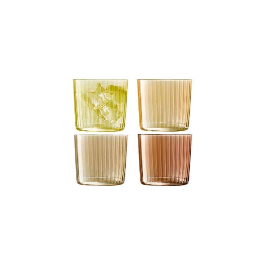 Gems Tumbler Amber- set of 4