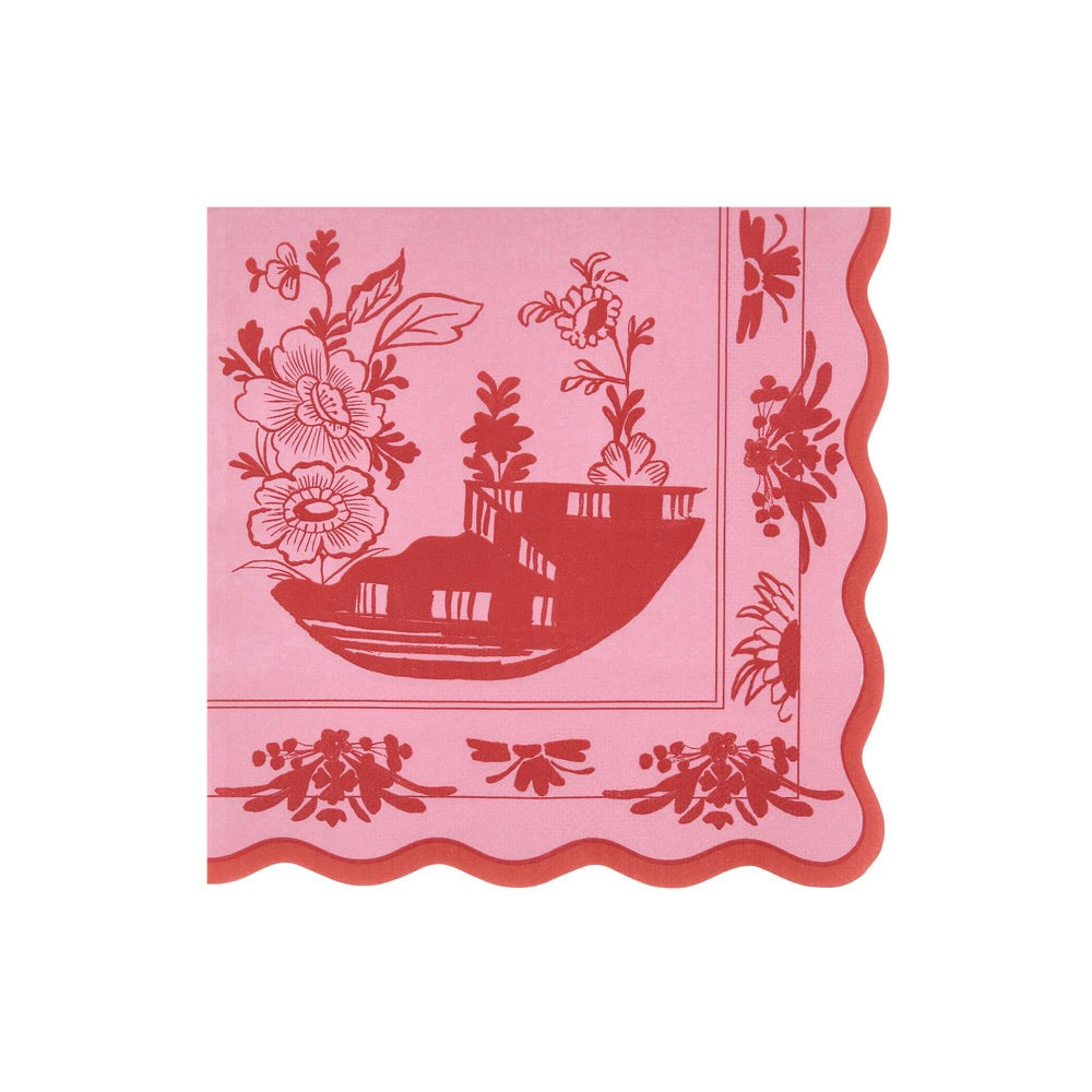 Pink Vintage Botanical Napkins - 2 sizes