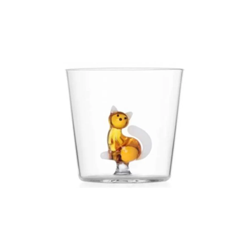 Amber Cat with White Tail Tumbler - by Ichendorf Milano