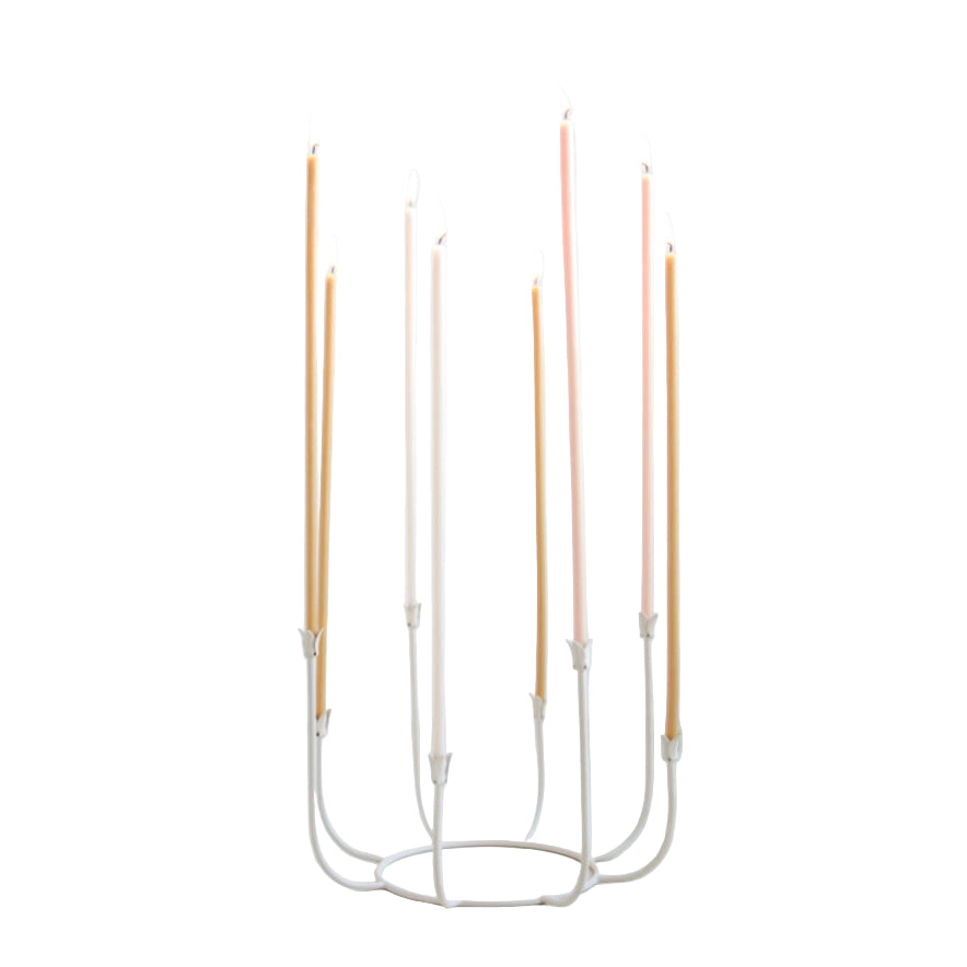 Parchment Beacon Long Stem Candelabra