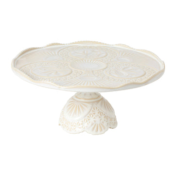 White Cristal Footed Plate