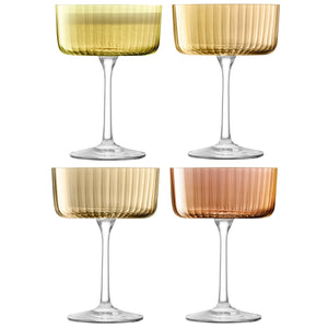 Gems Coupe/Cocktail Glass Amber- set of 4