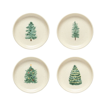 Christmas Tree Appetizer Plate - set of 4