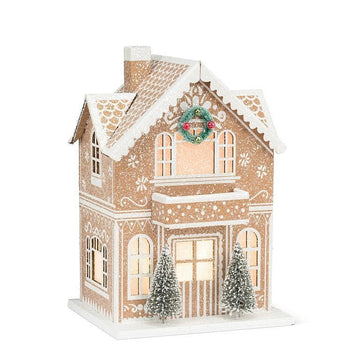 LED Gingerbread House with Balcony - Medium