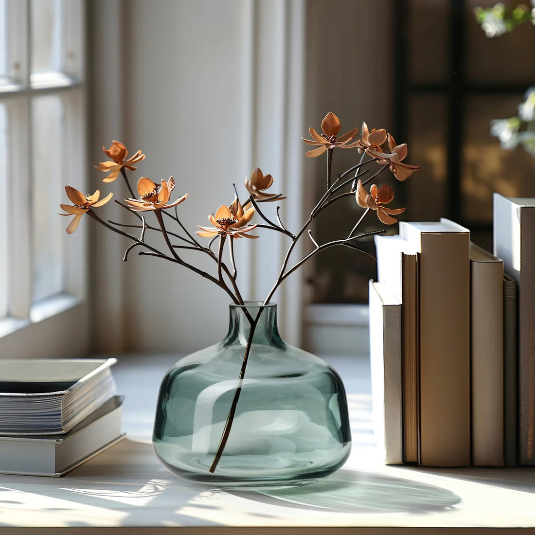 Small Blue Belle Glass Bud Vase