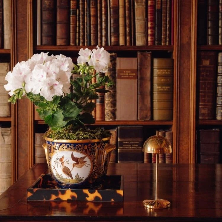 Faux Tortoiseshell Lacquered Serving Tray by Addison Ross
