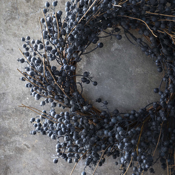 Midnight Artificial Berry Wreath by Abigail Ahern