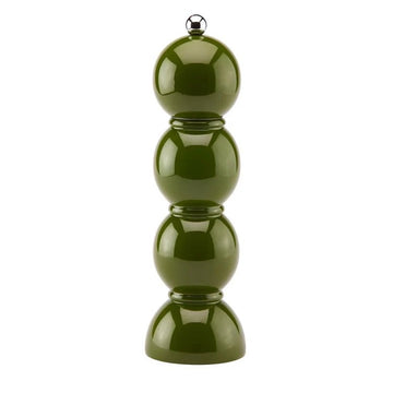 Khaki Lacquer Bobbin Salt + Pepper Mill by Addison Ross