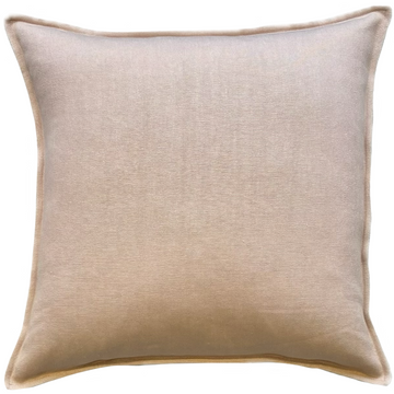 Linen Flange Cushion - Powder