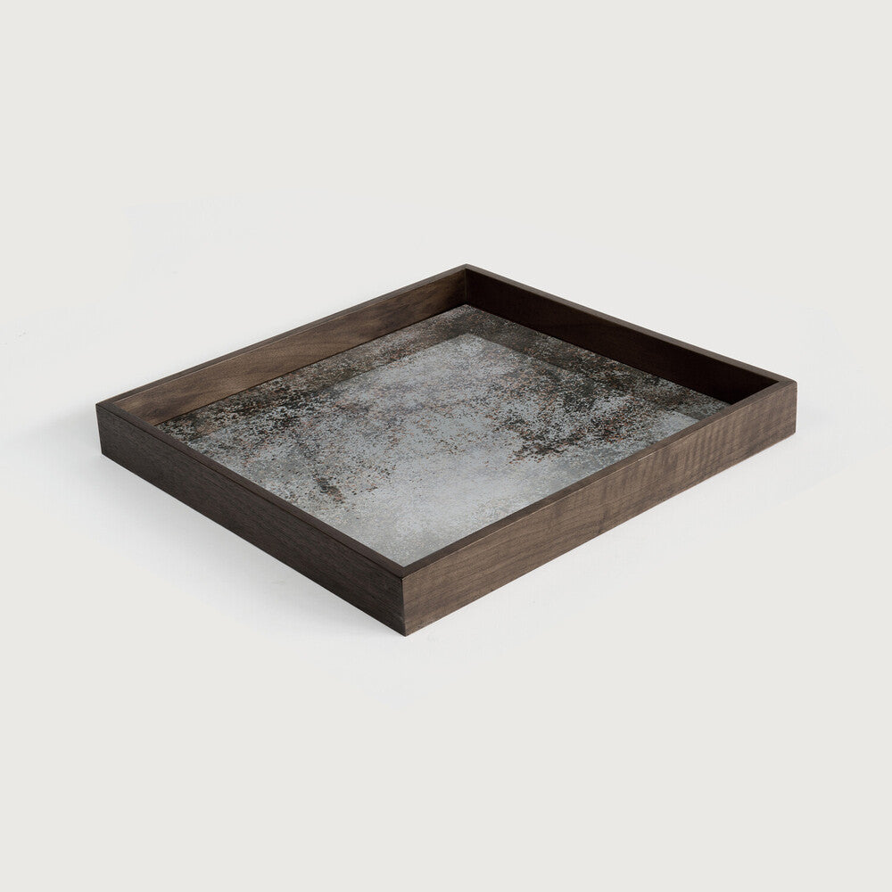 Clear Mirror Square Tray