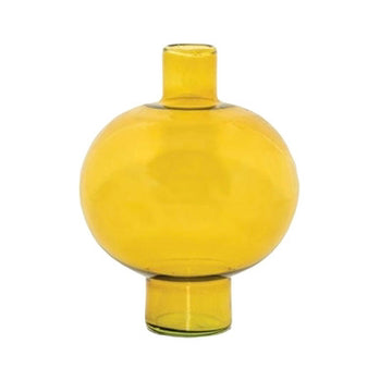 Recycled Glass Round Vase - Yellow by Urban Nature Culture