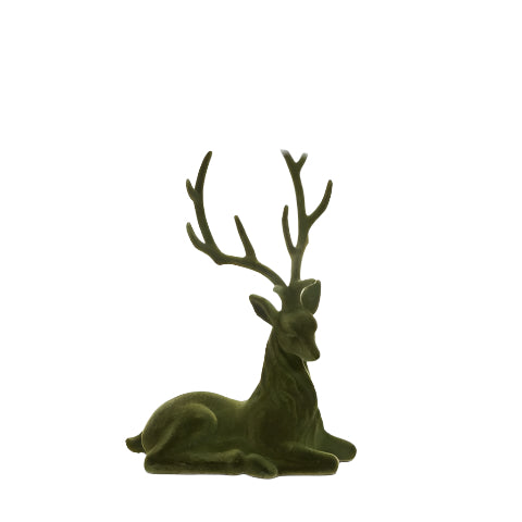 Green Flocked Deer - 2 styles