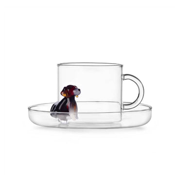 English Foxhound Tea Cup + Saucer by Ichendorf