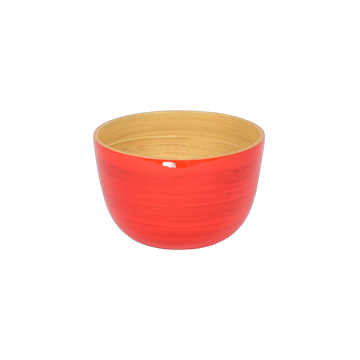Orange Bamboo Snack Bowl