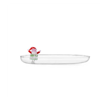 Santa on Green Gift Saucer by Ichendorf Milano