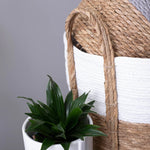 Load image into Gallery viewer, White/Natural Straw Basket - 3 sizes
