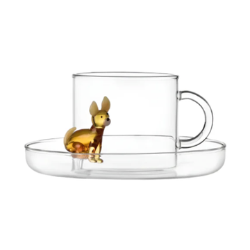 Chihuahua Tea Cup + Saucer by Ichendorf