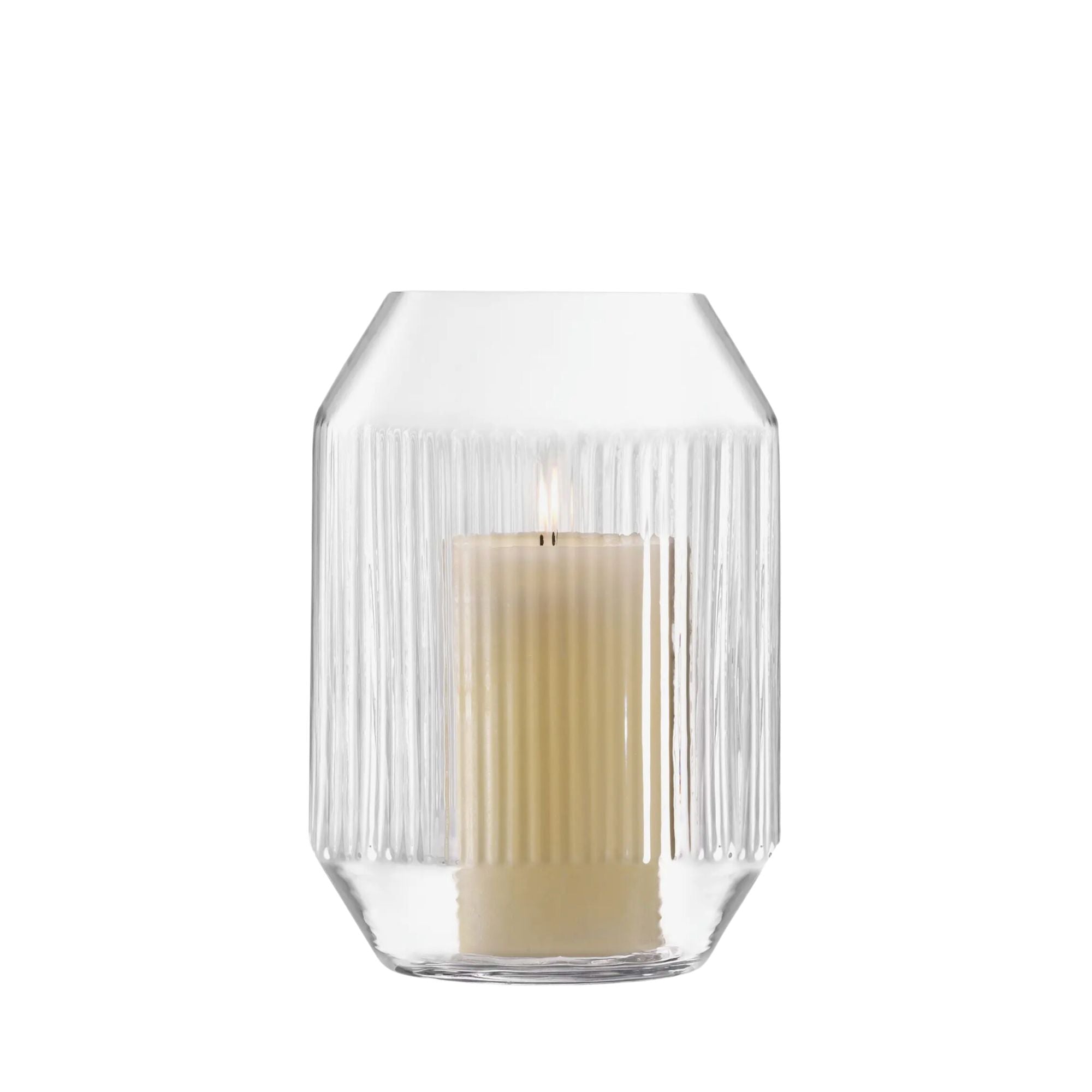 Clear Ribbed Rotunda Vase/Lantern