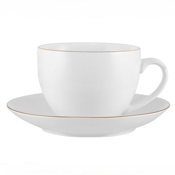 Gold Line Cup + Saucer -  set of 4