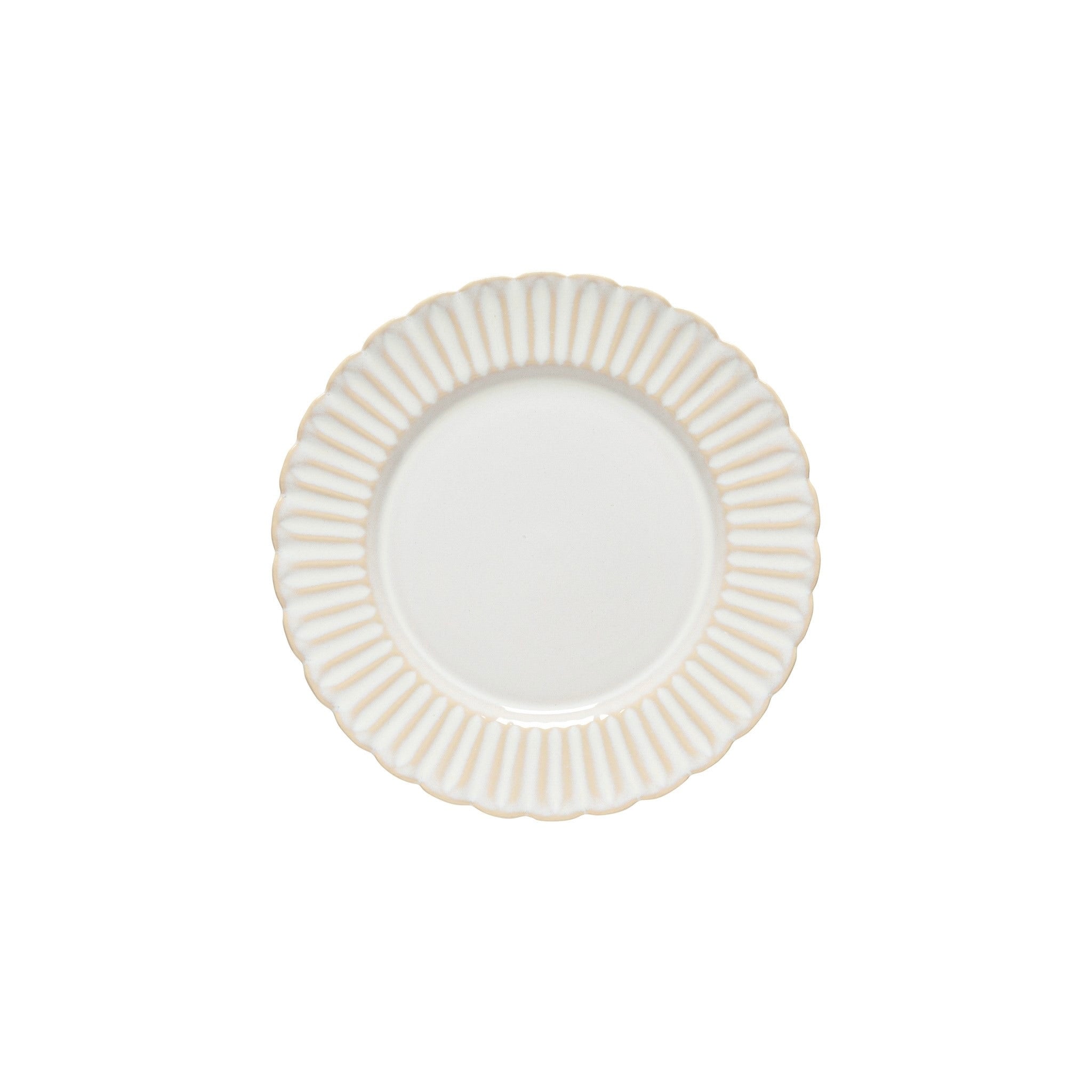 White Cristal Salad/Dessert Plate - set of 6