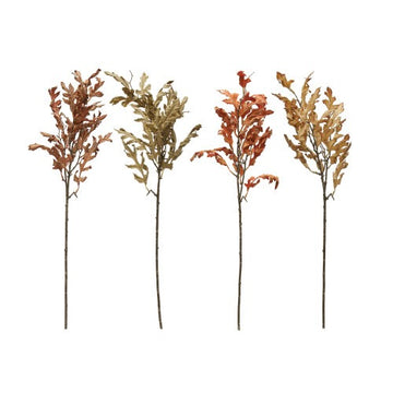 Faux Oak Leaf Stems - 4 colours