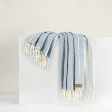 Crystal Blue Fiji Stripe Throw