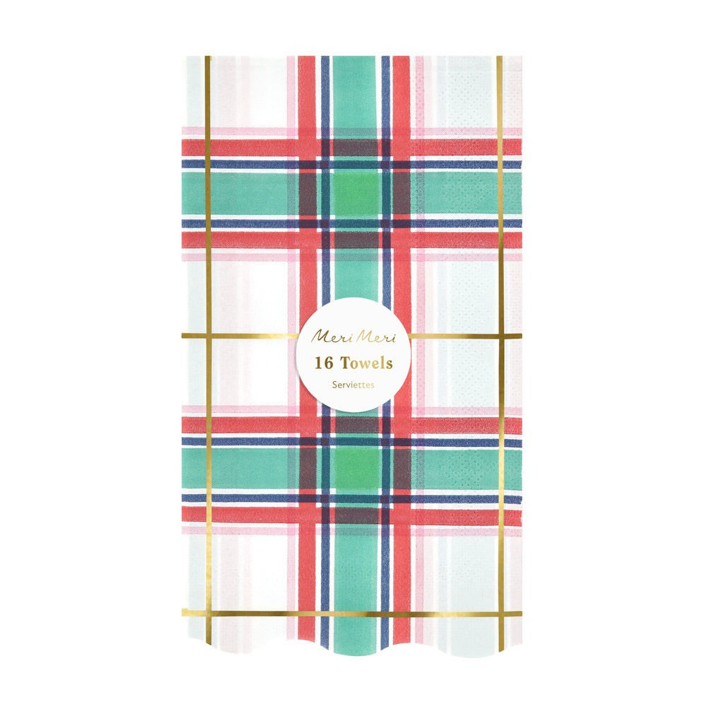 Tartan Guest Towel / Buffet Napkins by Meri Meri