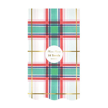 Tartan Guest Towel / Buffet Napkins by Meri Meri