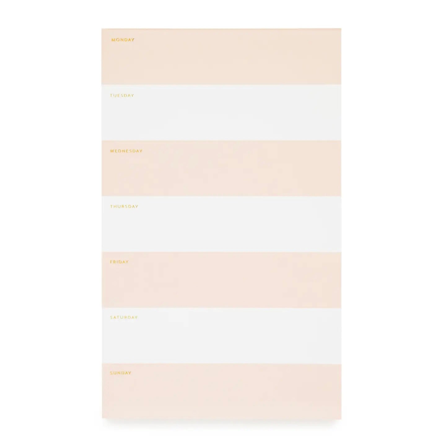 Pink Striped Weekly Note Pad