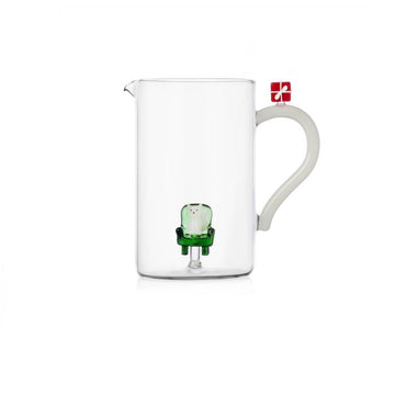 White Cat on Green Sofa Christmas Edition Jug by Ichendorf Milano