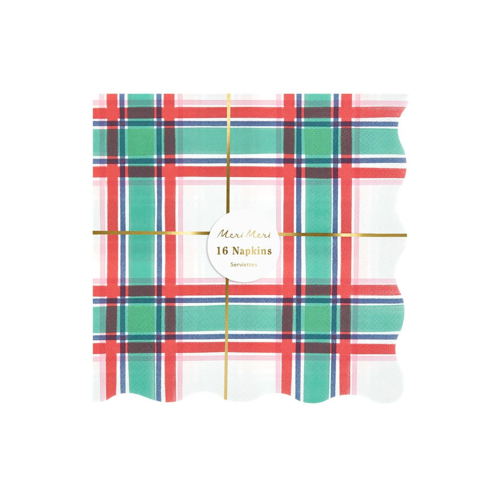Tartan Napkins by Meri Meri - 2 sizes