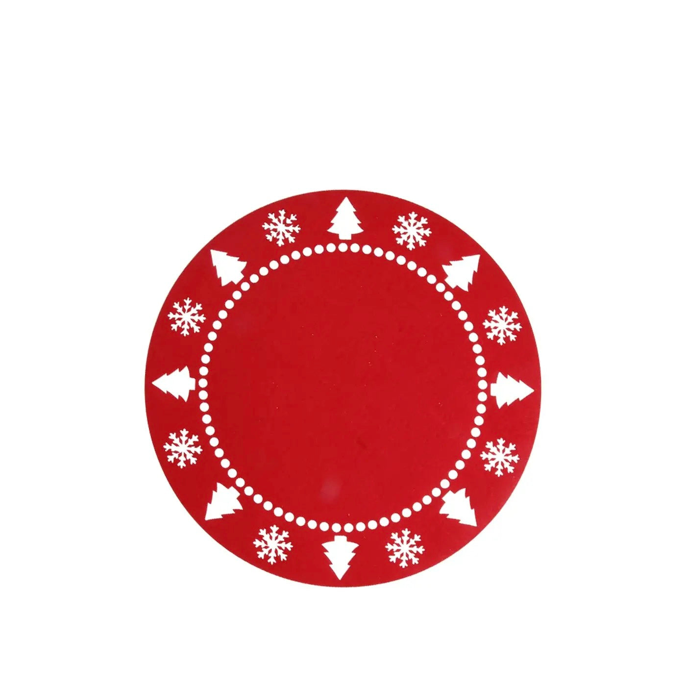 Red Winter Felt Coaster - set of 6