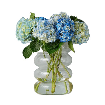 Scalloped Glass Flower Vase - Large