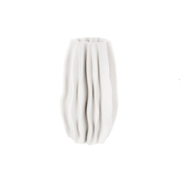 Cream Tall Folded Ceramic Vase - 2 sizes