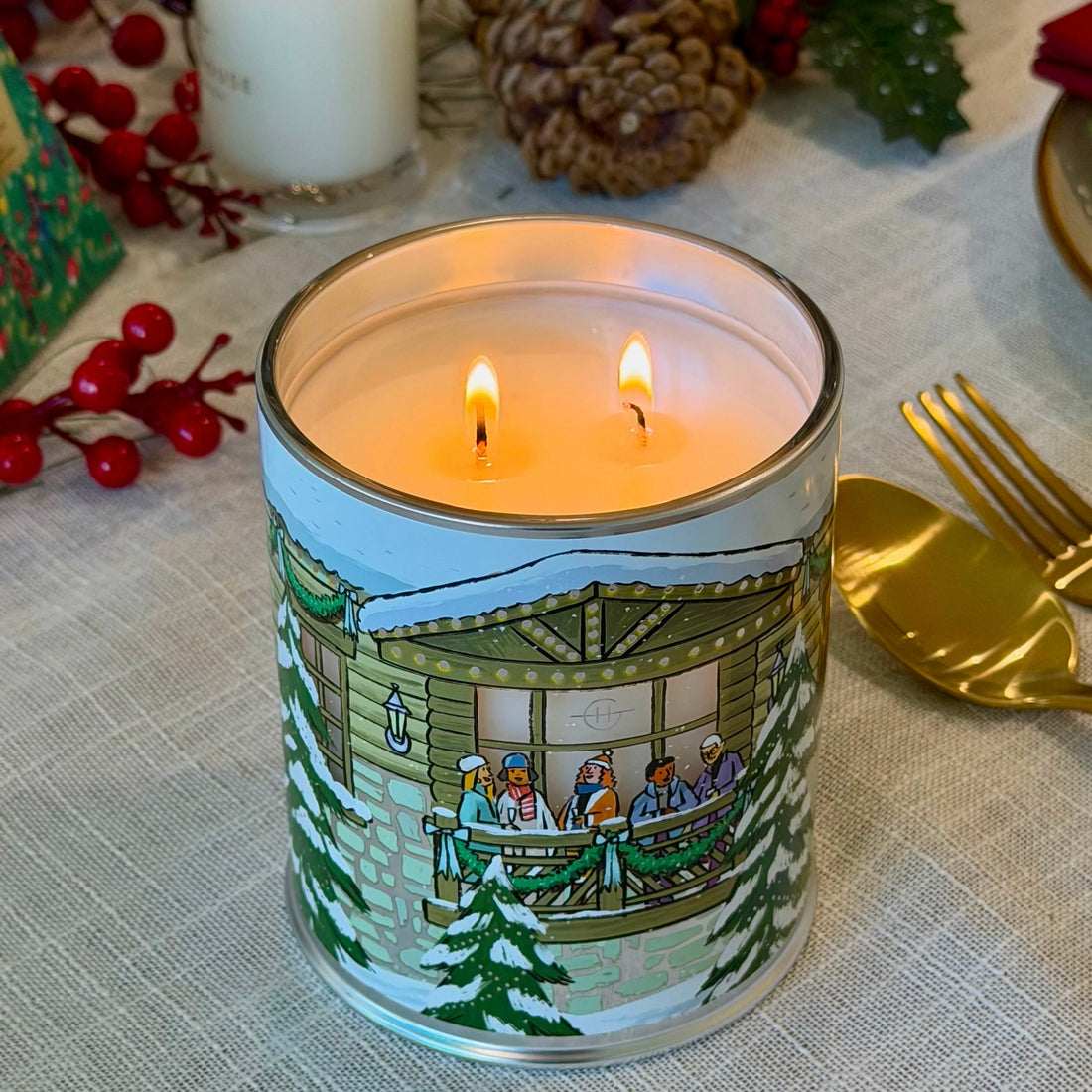 White Christmas Scented Candle by Glasshouse - 2 sizes
