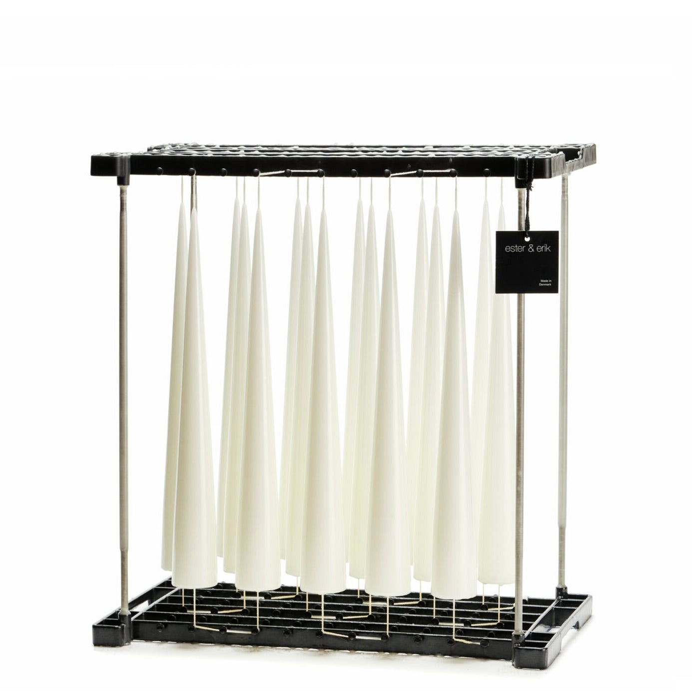 Ivory Lacquer Cone Candle by Ester + Erik