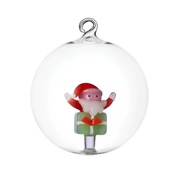 Santa on Green Gift Ornament by Ichendorf Milano